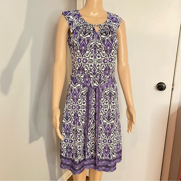 George Dresses & Skirts - Purple Paisley Patterned Sleeveless Dress - Brand: George - Size S/P.